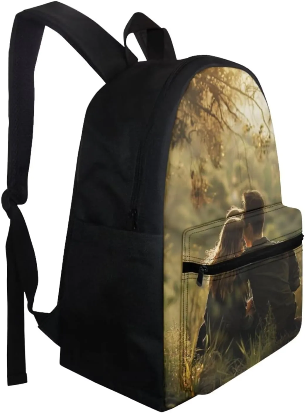 Custom Name/Image Backpack with Lunch Box Compartment Multi-Functional Large Capacity Tote Bag for School Waterproof Leakproof Insulated Lunch Bag and Pencil Case