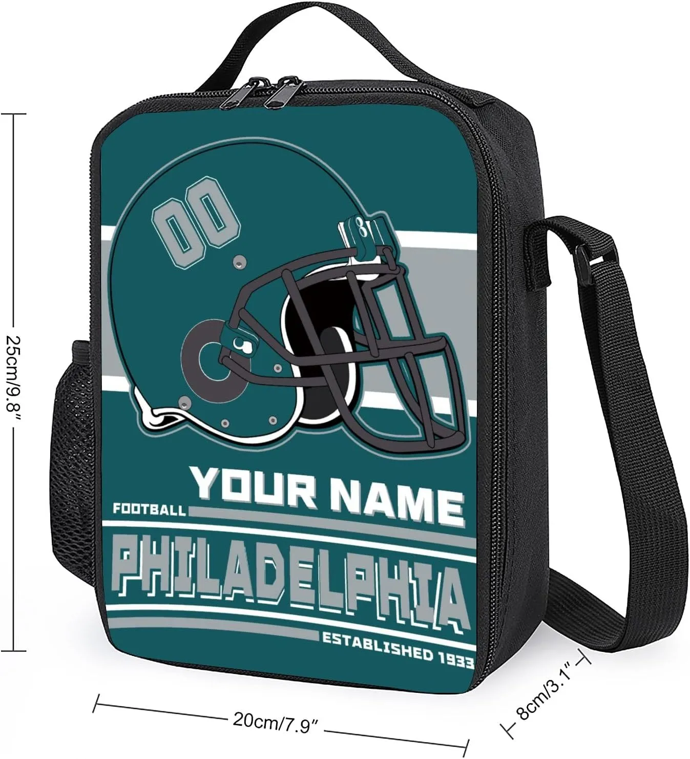 Custom Philadelphia Backpack Personalized Name Number Large Capacity Laptop Bag for School Men Women Fan Gift (17 Inch)