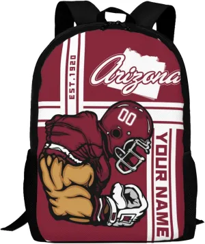 Custom Shoulder Arizona Backpack Personalized Any Name Number 17 Inch Large Capacity Laptop Bag Bookbag Gifts for Men Women