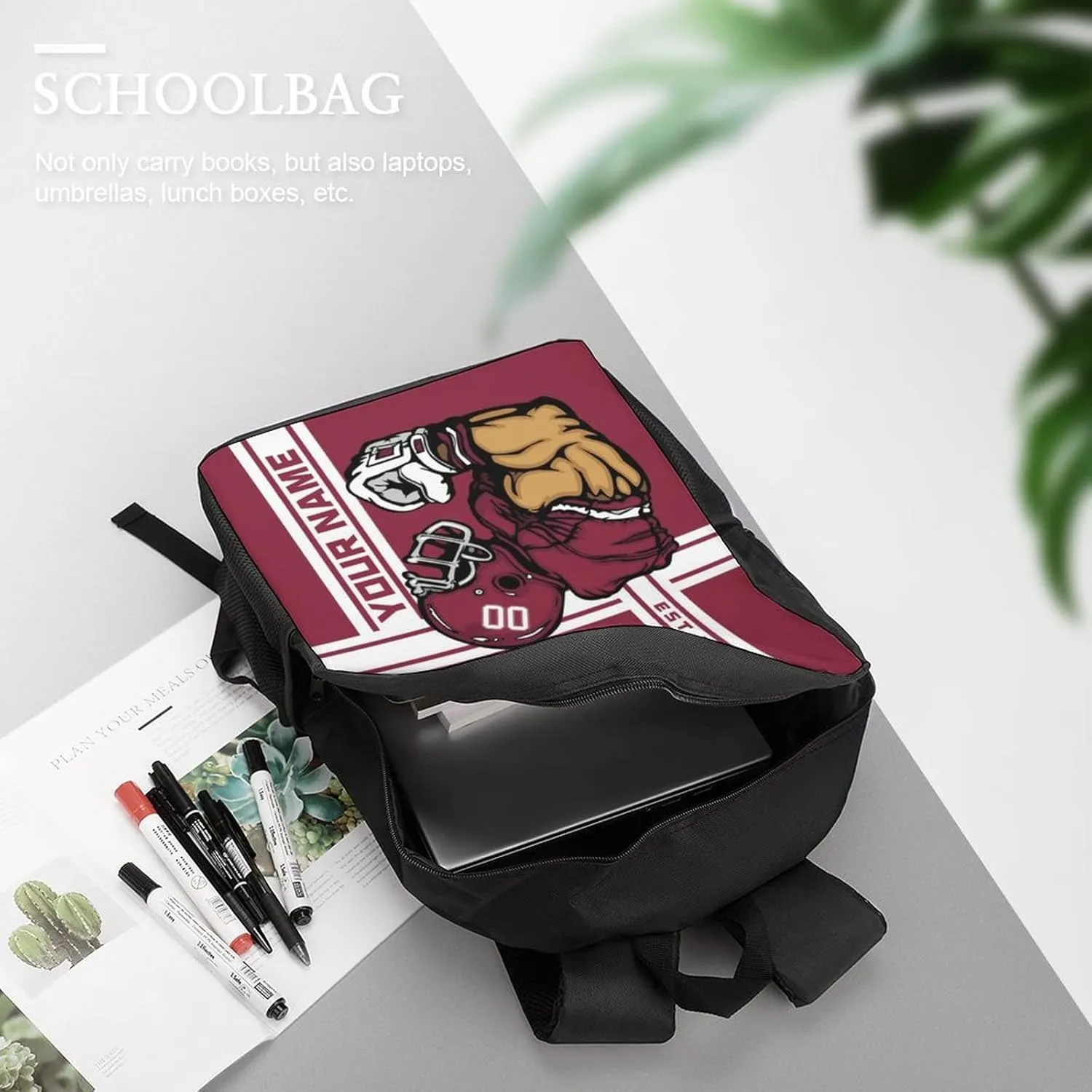 Custom Shoulder Arizona Backpack Personalized Any Name Number 17 Inch Large Capacity Laptop Bag Bookbag Gifts for Men Women
