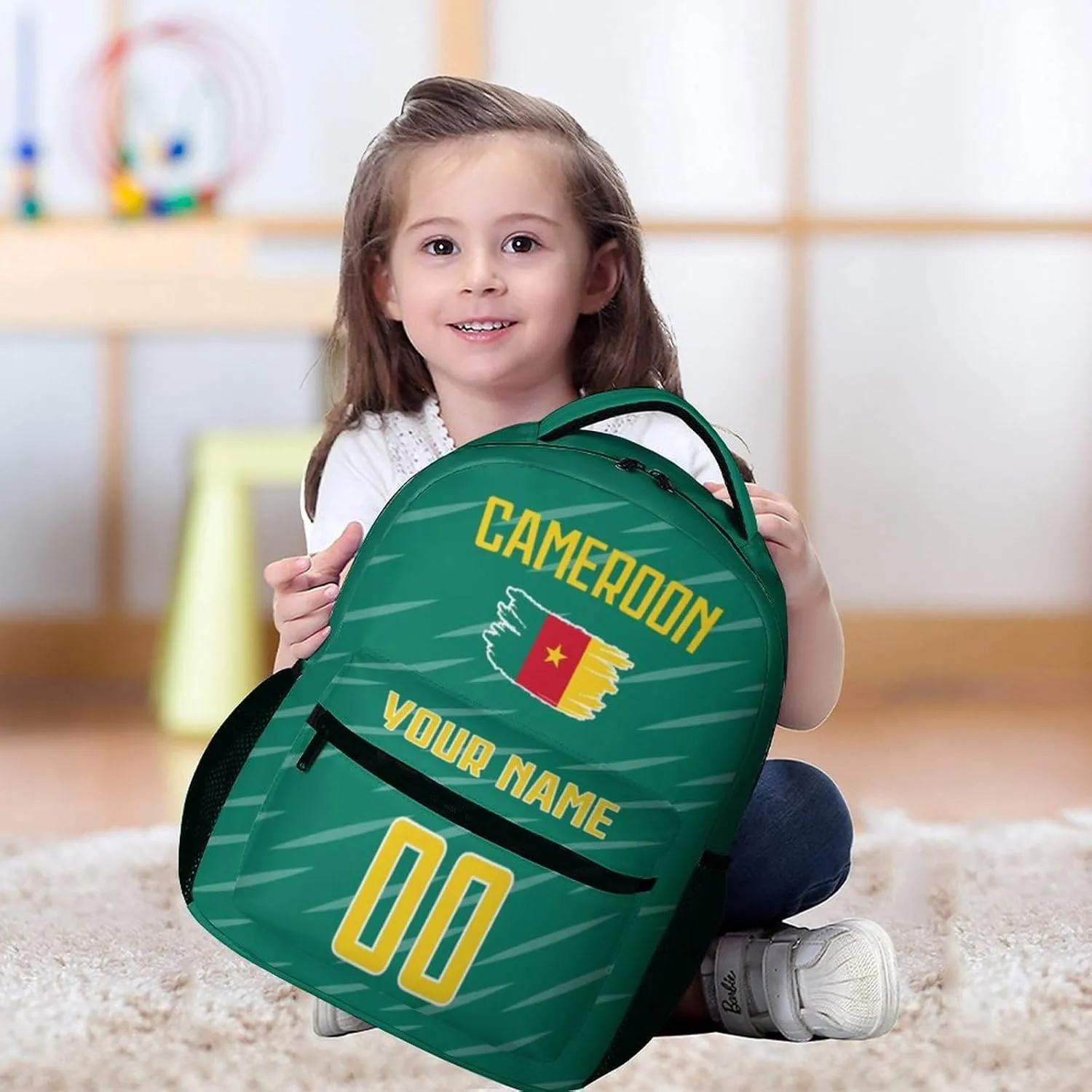 Custom Soccer National Team Backpack Personalized Youth Travel Bag High Capacity Fans Children Gifts for Boys & Girls