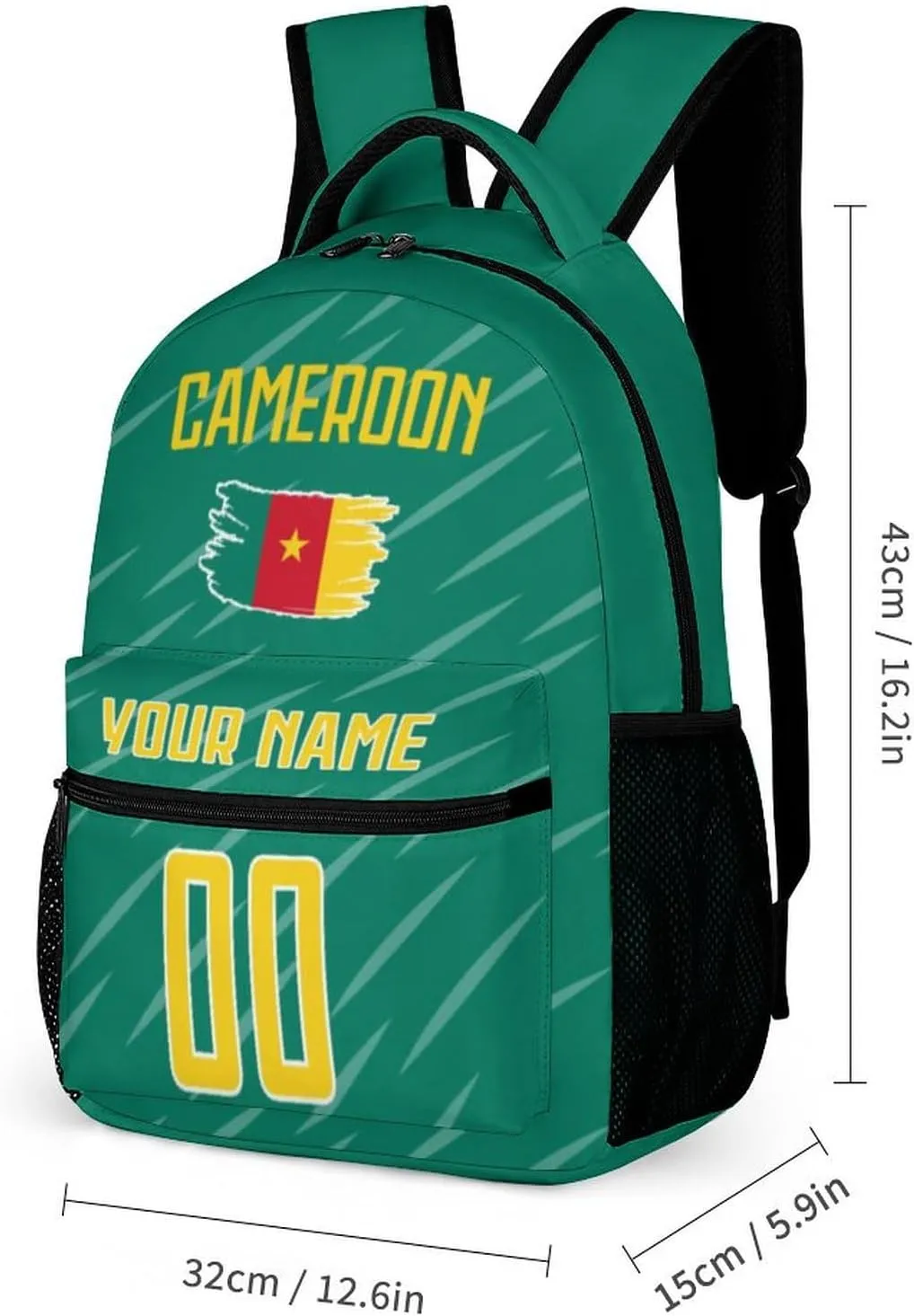 Custom Soccer National Team Backpack Personalized Youth Travel Bag High Capacity Fans Children Gifts for Boys & Girls