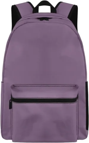 Customized All Over Print Backpack for Women & Men - 17 In Lightweight Laptop Backpack, Water Resistant College School Bookbag with Side Pockets, Trendy Travel Rucksack (Grape Purple)