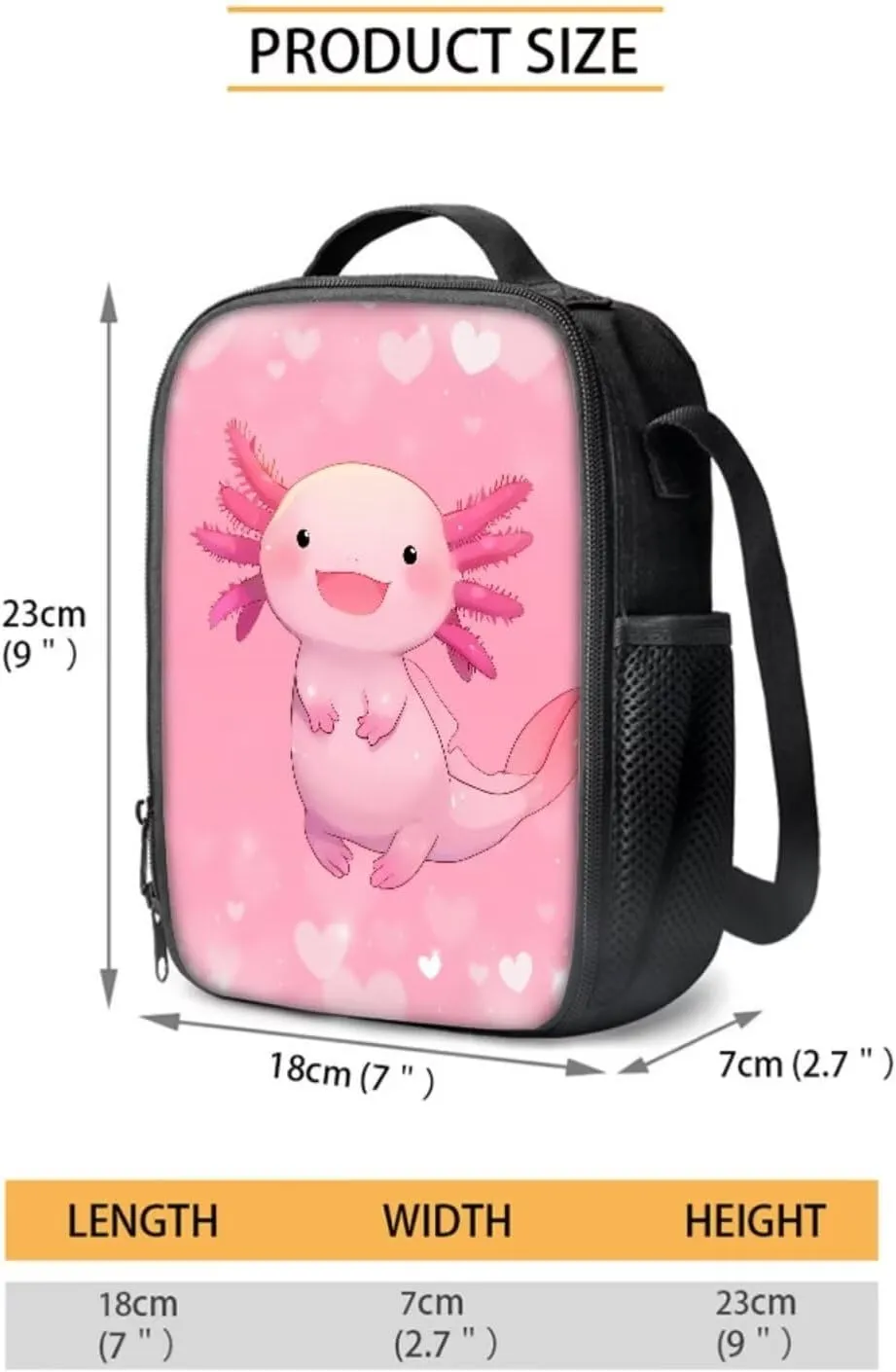 Cute Axolotl Book Bag for Girls 6-8/8-9 School Backpack With Lunch Bag Pencil Case Set 3 In 1 Elementary Primary School Bag Kids Bookbag 3Rd-6Th Grade Pink