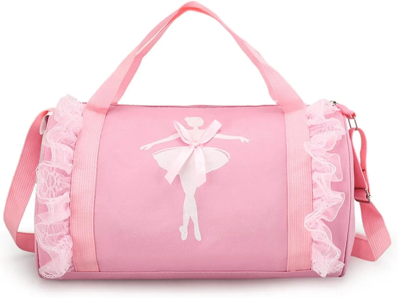 Cute Ballet Dance Backpack Tutu Dress Dance Bag Dance Bag Waterproof Small Duffle Bag Ballet Bags Gym Bag. (Pink)