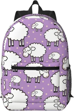 Cute Cartoon Sheep Pattern Backpack for Worker Business Hiking Travel Shoulders Bag Fashion Backpack