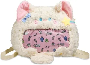 Cute Cat Ita Bag Plush Backpack Big Capacity Backpack Pins Purse Crossbody Underarm Bag Handbag Suitable for Single Shoulder and Double Shoulder