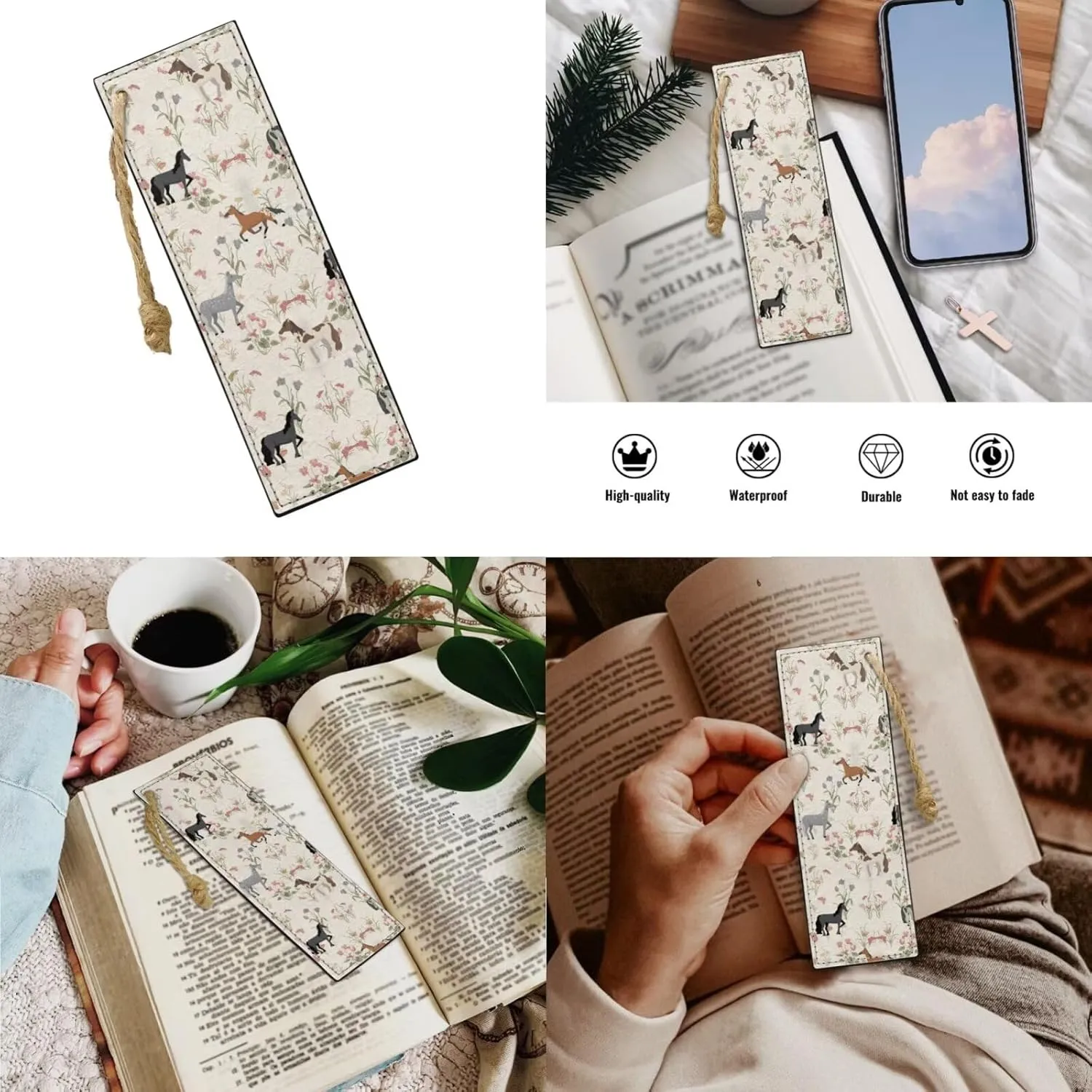 Cute Horse Backpack for Boys Elementary School Backpack with Lunch Box Pencil Case and Bookmark Cool 4 in 1 Set Bookbags with Side Cup Holder for Primary School Students