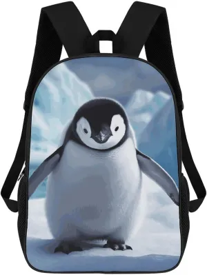 Cute Penguins Backpack, Laptop Backpack for Men, 17 Inch Travel Hiking Daypack, Casual Backpack