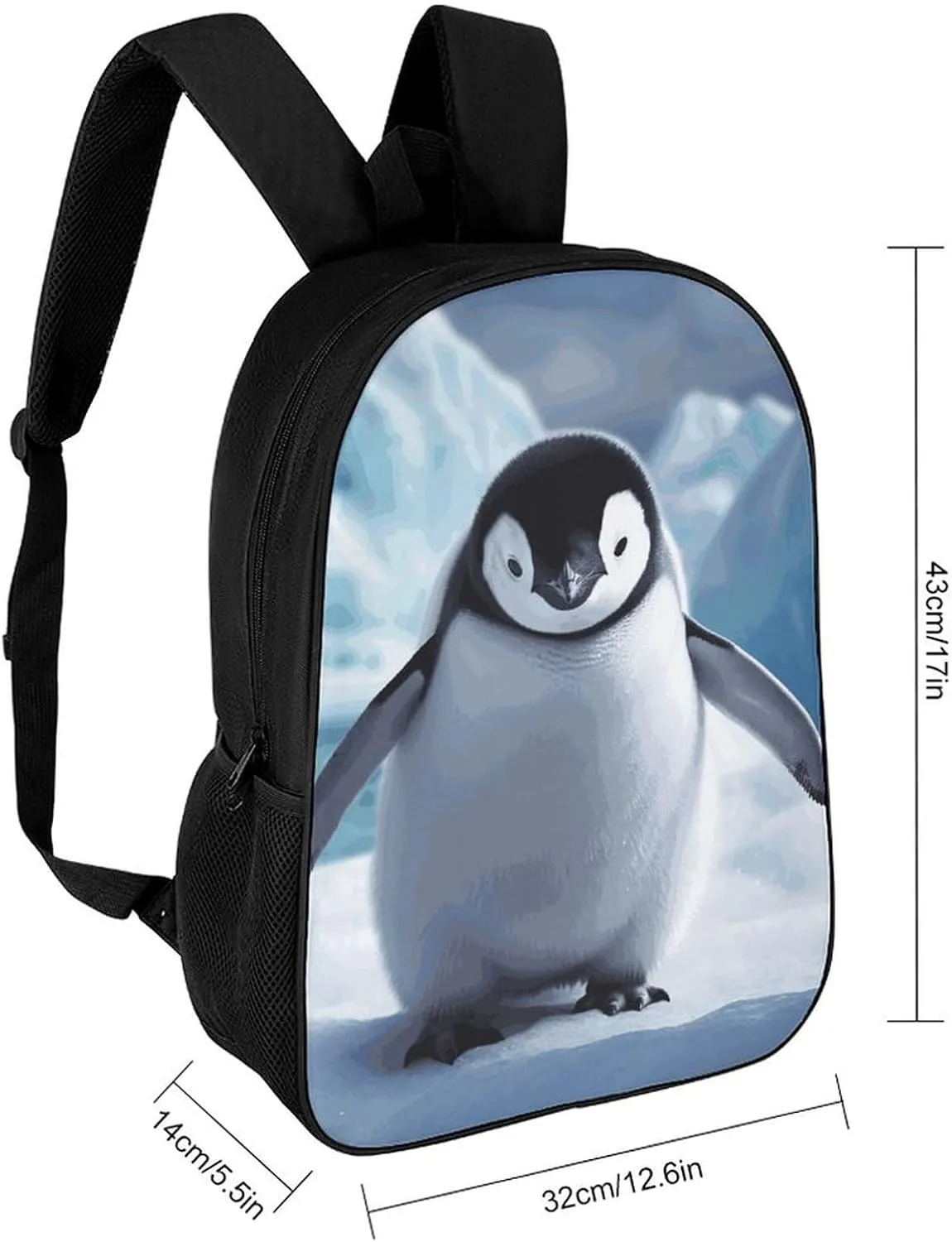 Cute Penguins Backpack, Laptop Backpack for Men, 17 Inch Travel Hiking Daypack, Casual Backpack