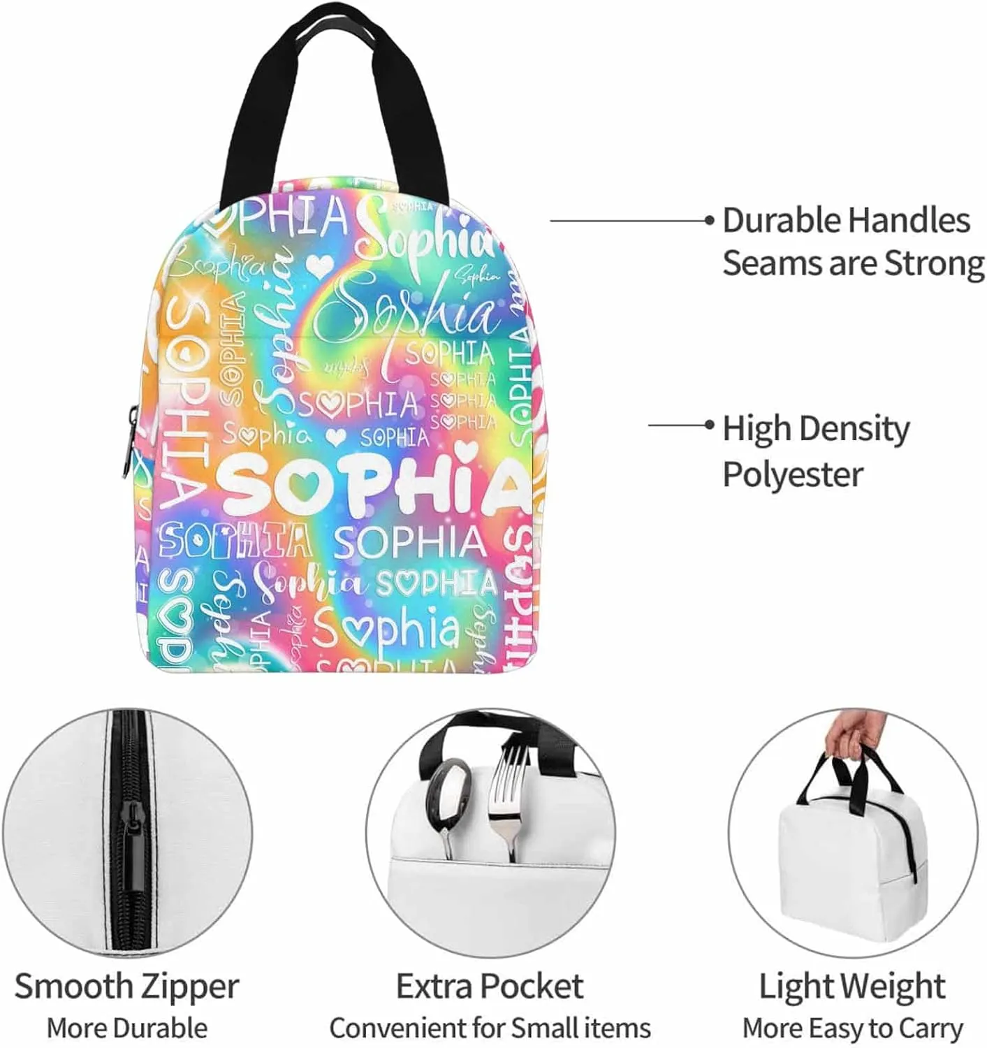 D-Story Custom School Bag Customize Name Backpack Personalized Kids Backpack Casual Backpack and Lunchbox & Pencil Case 4 in 1