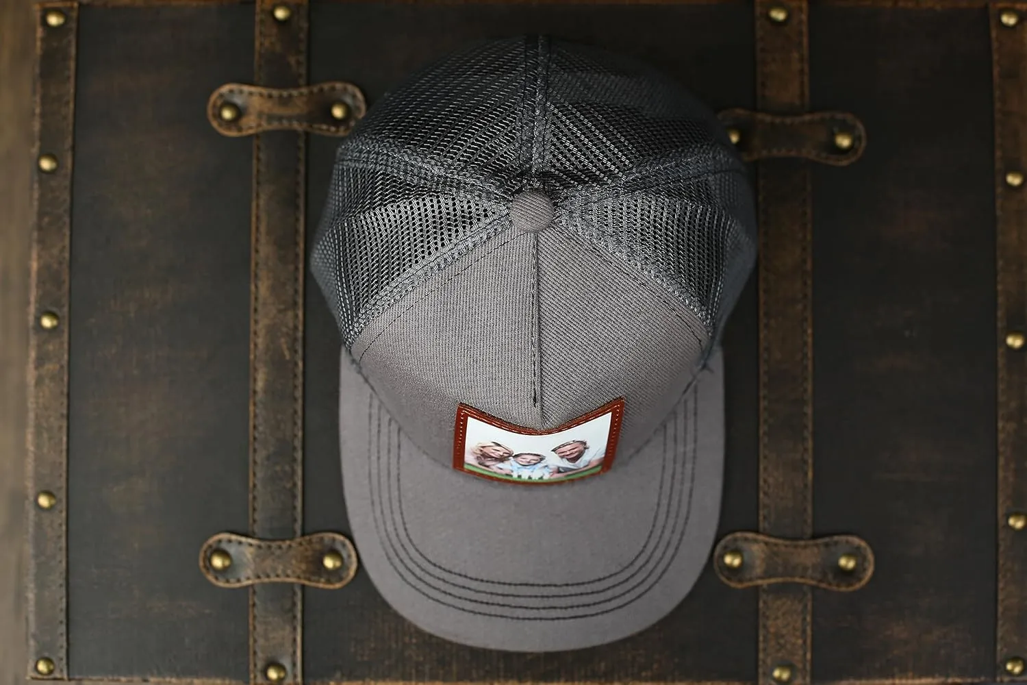 Dad Hat Gift for Father's Day - New Grandpa Gift Trucker Hat for Dad Golf Hat with Custom Leather Patch