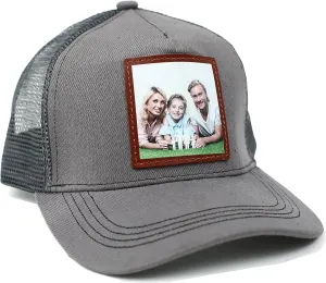 Dad Hat Gift for Father's Day - New Grandpa Gift Trucker Hat for Dad Golf Hat with Custom Leather Patch