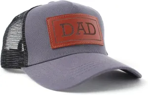 Dad Hat Gift for Father's Day - New Grandpa Gift Trucker Hat for Dad Golf Hat with Custom Leather Patch