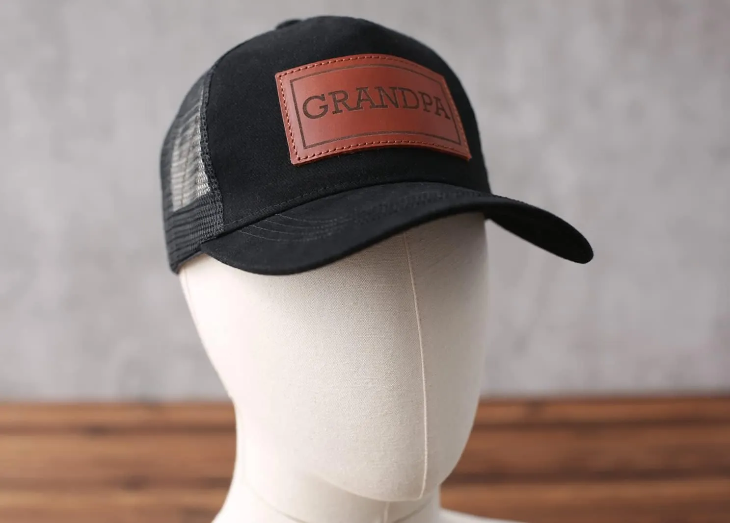 Dad Hat Gift for Father's Day - New Grandpa Gift Trucker Hat for Dad Golf Hat with Custom Leather Patch