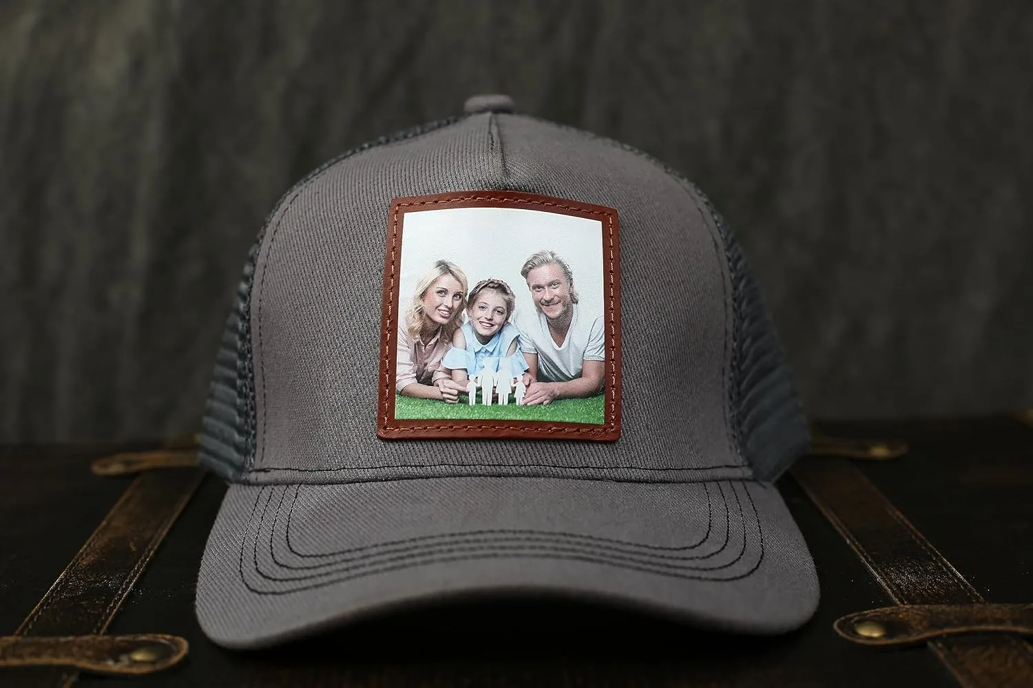 Dad Hat Gift for Father's Day - New Grandpa Gift Trucker Hat for Dad Golf Hat with Custom Leather Patch