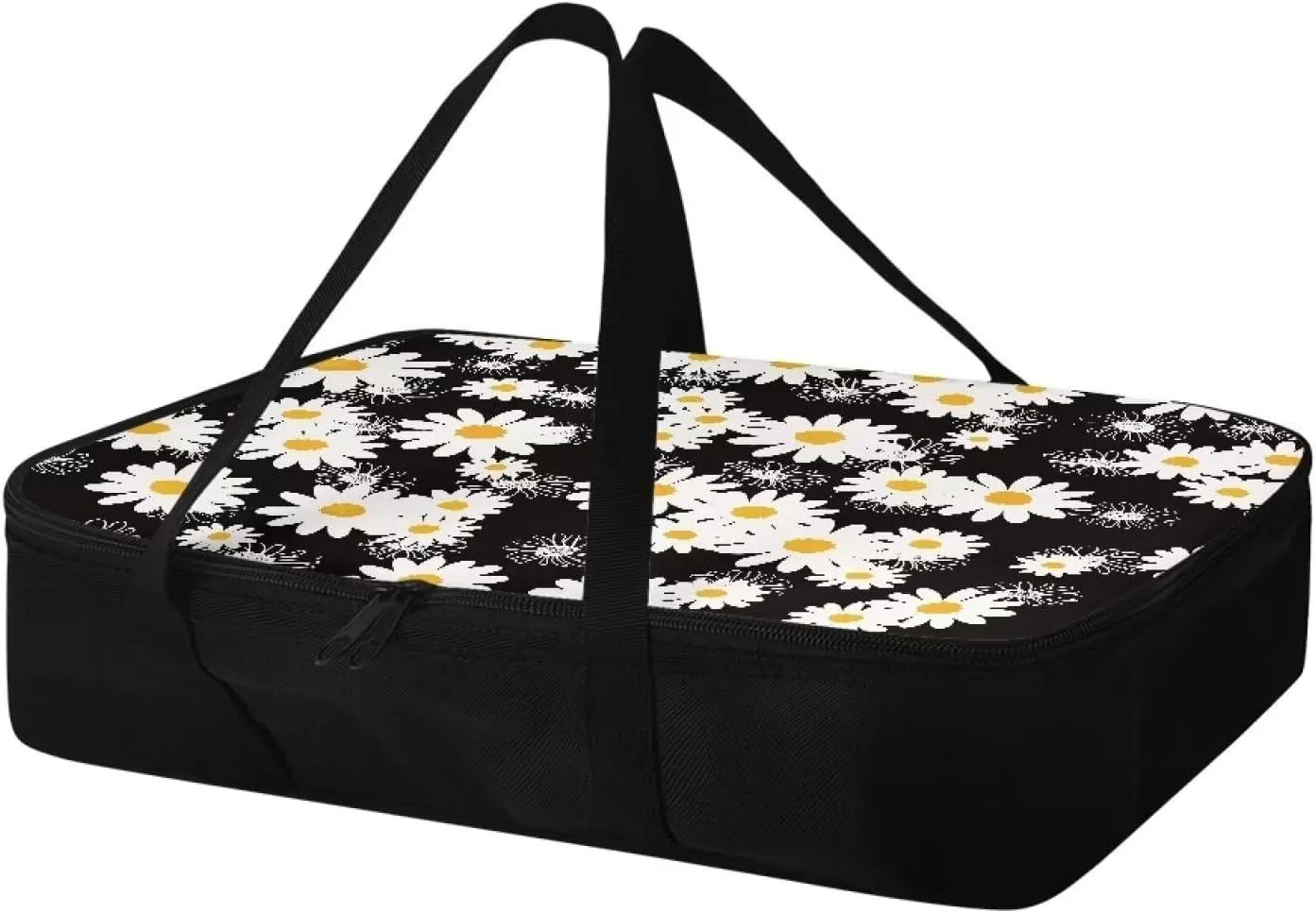 Daisy Insulated Casserole Carrier Travel Bag for Hot or Cold Food Casserole Dish Carrying Case with Heat Resistant Lining Reusable Food Carrier for Beach Parties Picnic