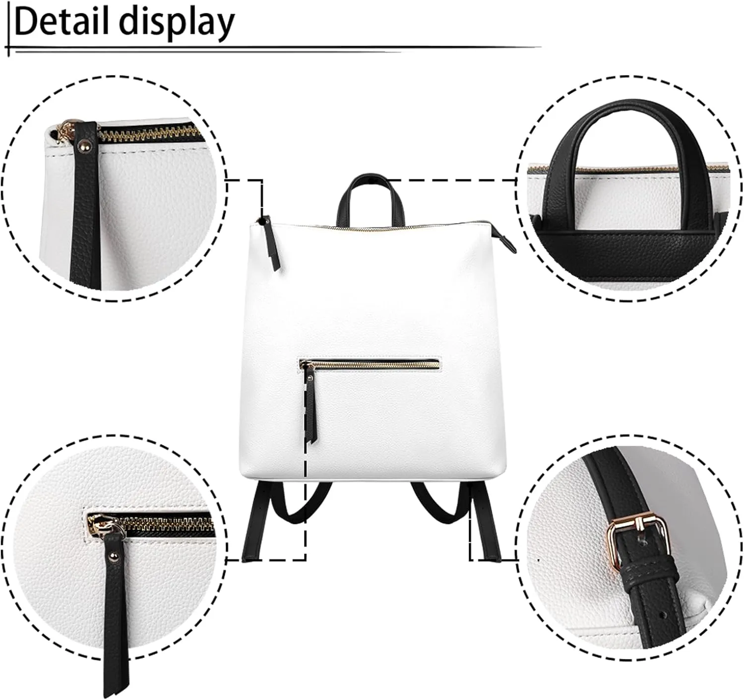 Daisy Print Backpack Purse for Women Anti Theft Travel Bag Hummingbirds Fashion Backpack Casual Shoulder Bag