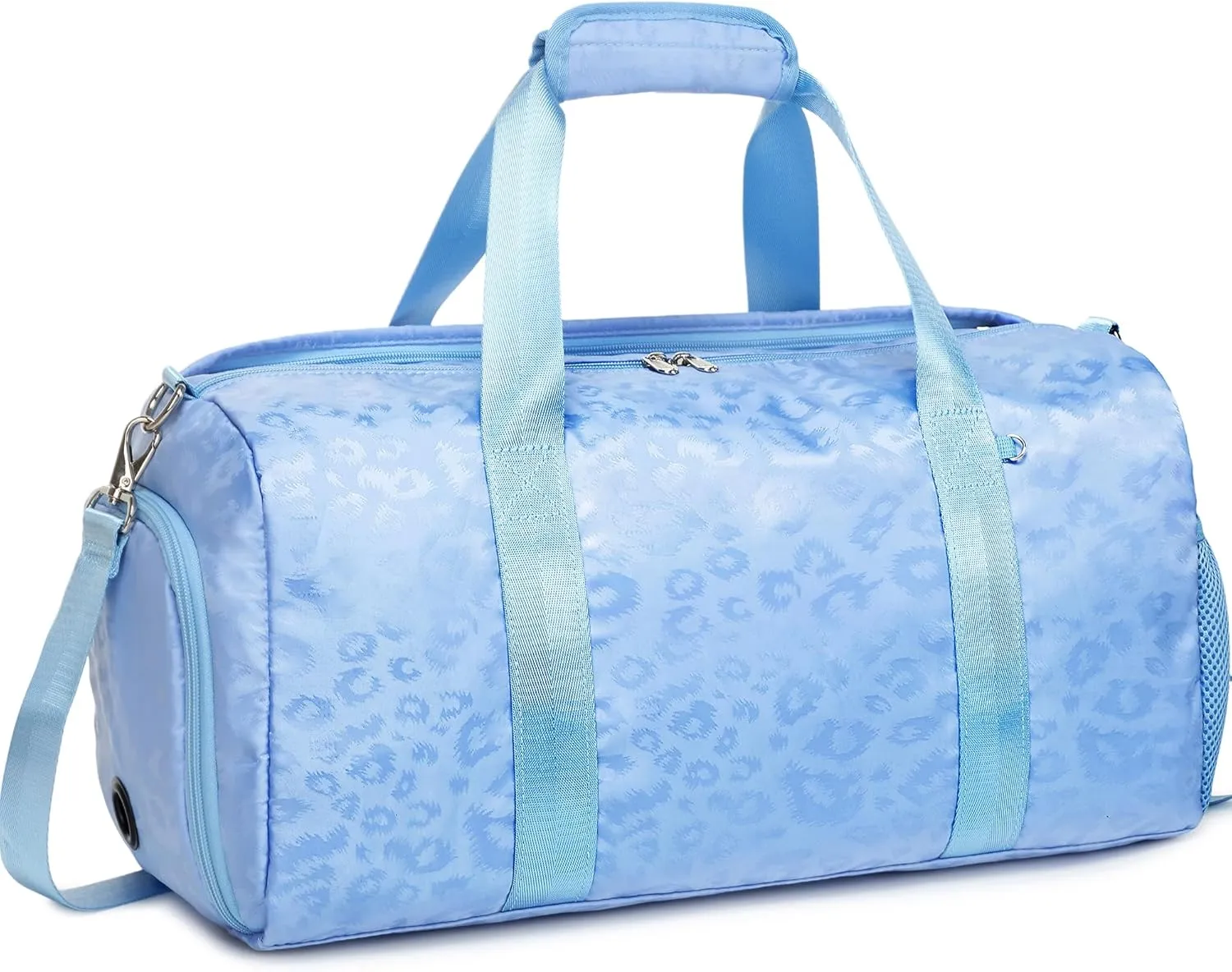 Dance Bag for Girls Duffle Bag Girls Overnight Bags Sleepover Gym Gymnastics Bags with Shoe Compartment and Wet Pocket,Leopard Shape