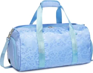 Dance Bag for Girls Duffle Bag Girls Overnight Bags Sleepover Gym Gymnastics Bags with Shoe Compartment and Wet Pocket,Leopard Shape