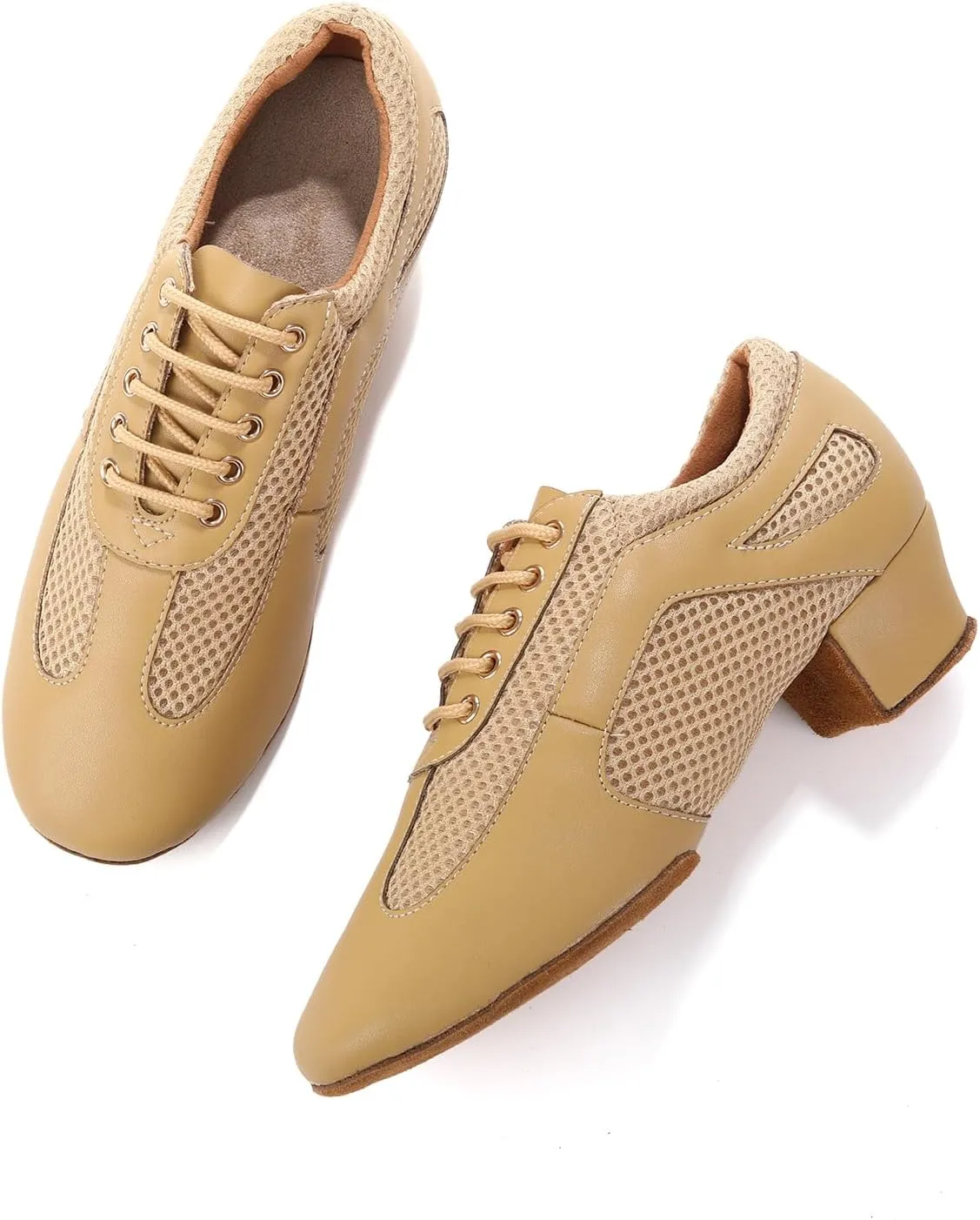 Dance Shoes for Women Ballroom Practice Training Split Sole Dancing Shoes 1.5 Inch Low Heel Latin Salsa Shoes