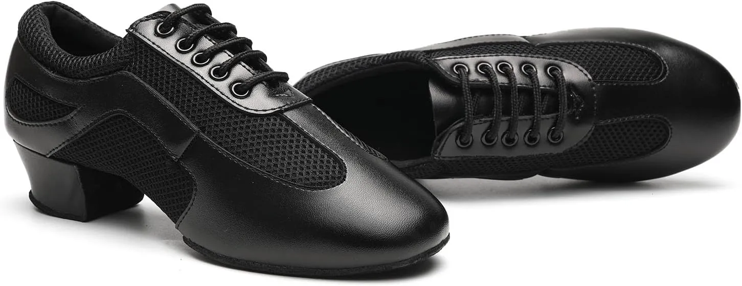 Dance Shoes for Women Ballroom Practice Training Split Sole Dancing Shoes 1.5 Inch Low Heel Latin Salsa Shoes