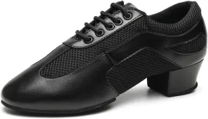 Dance Shoes for Women Ballroom Practice Training Split Sole Dancing Shoes 1.5 Inch Low Heel Latin Salsa Shoes