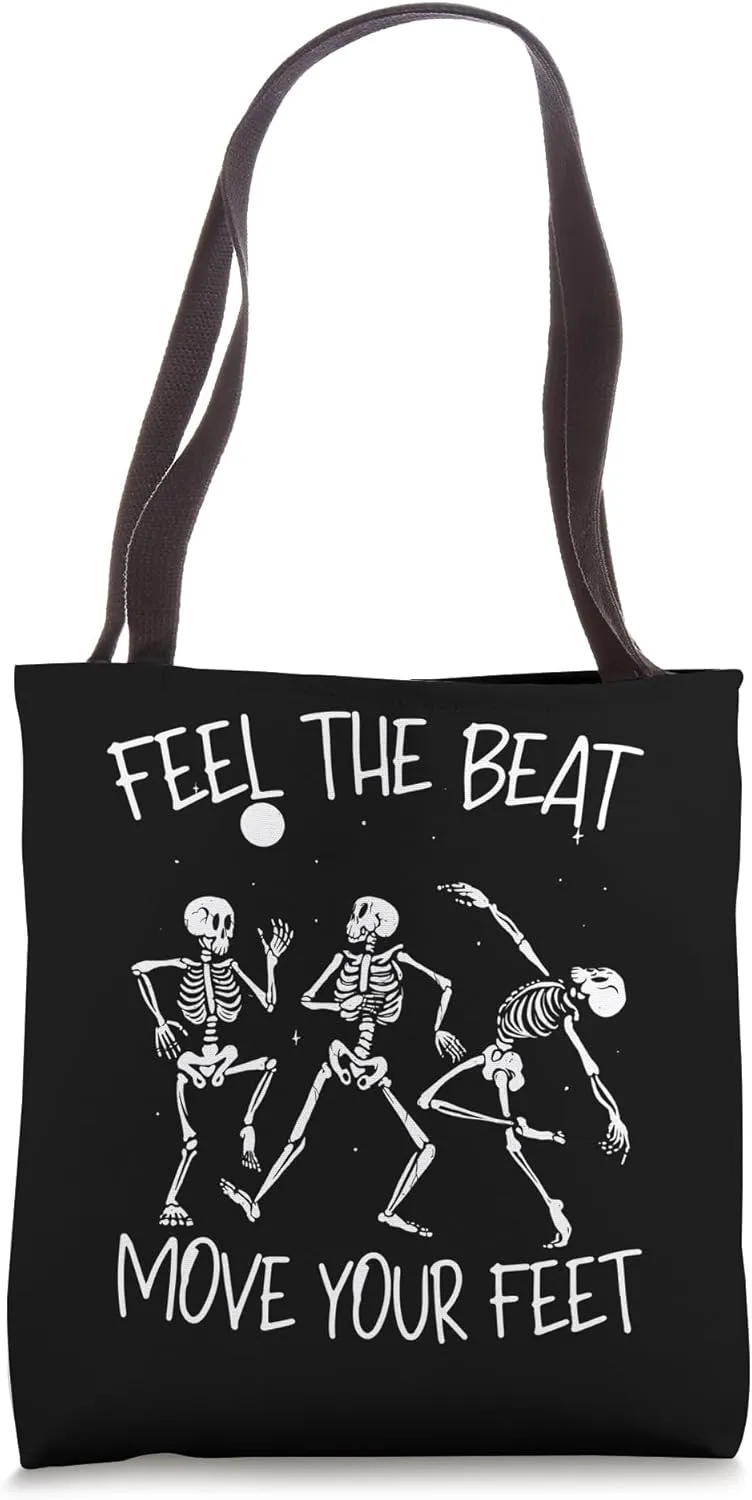 Dancing Skeletons Nightlife & Music Rhythm Tote Bag