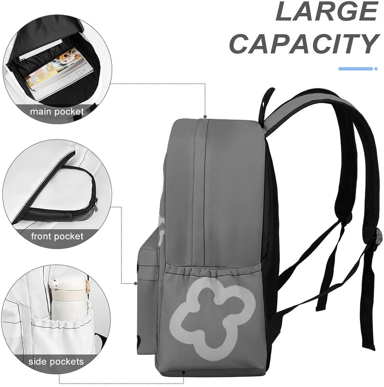 Dandy's World Backpack 16.5 Inch Single Compartment Double Shoulder Cartoon Cute Travel Backpack Lightweight