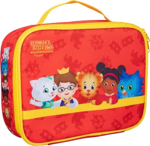 Daniel Tiger's Neighborhood Insulated Lunch Sleeve - Reusable Heavy Duty Tote Bag w Mesh Pocket (Friends Characters) - Keeps Food Fresh for Hours at School & Daycare -Easy to Use Lunch Box for Kids