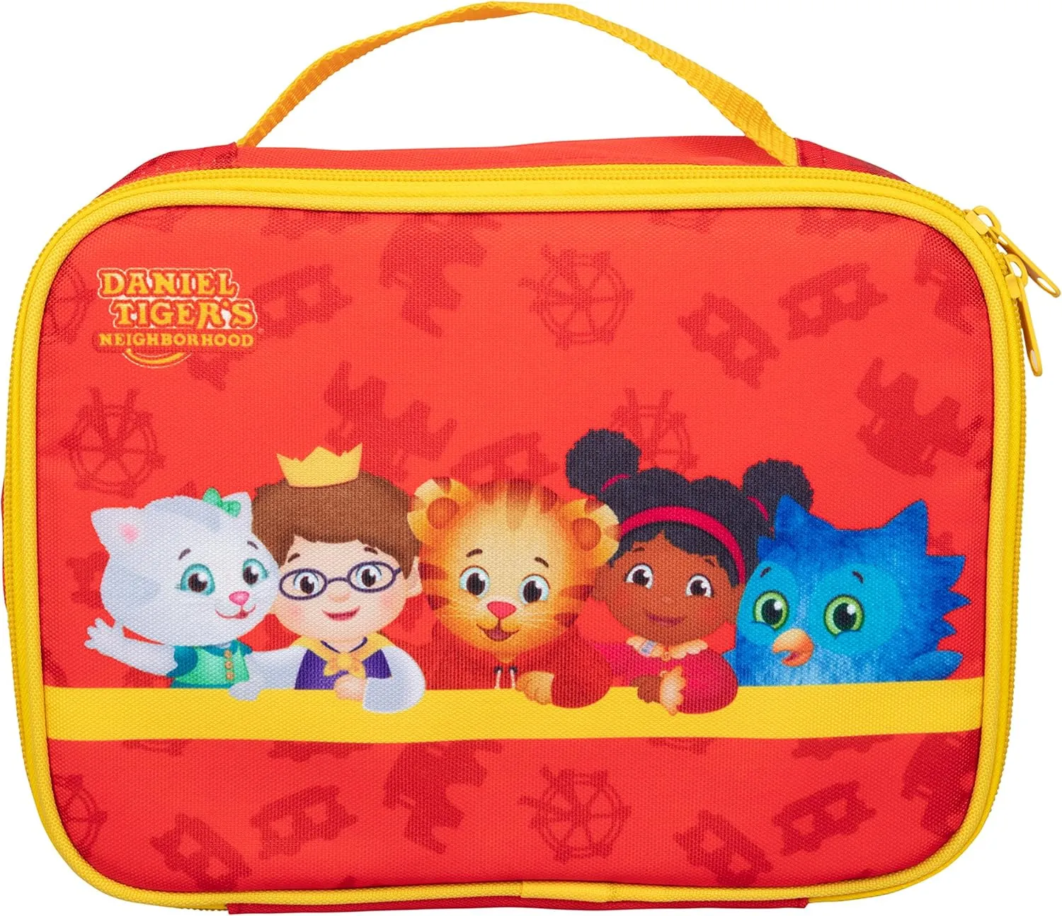 Daniel Tiger's Neighborhood Insulated Lunch Sleeve - Reusable Heavy Duty Tote Bag w Mesh Pocket (Friends Characters) - Keeps Food Fresh for Hours at School & Daycare -Easy to Use Lunch Box for Kids