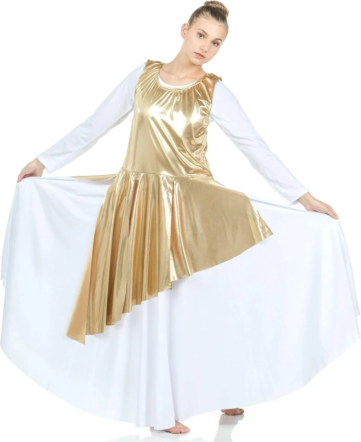 Danzcue Womens Asymmetrical Praise Dance Tunic