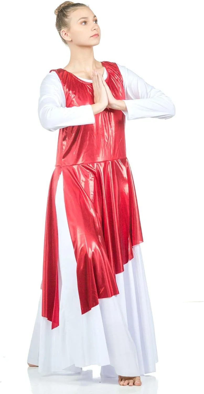Danzcue Womens Asymmetrical Praise Dance Tunic