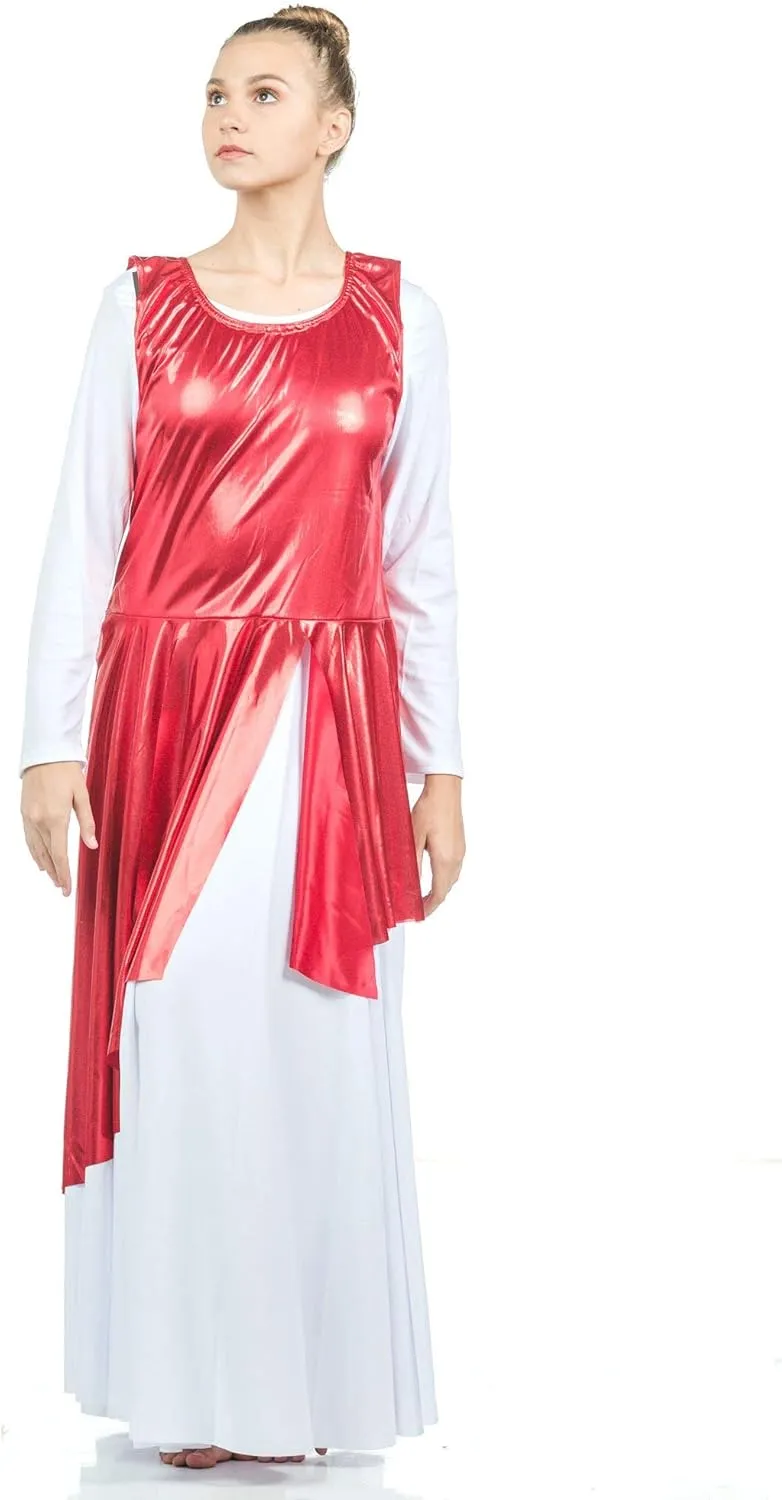 Danzcue Womens Asymmetrical Praise Dance Tunic