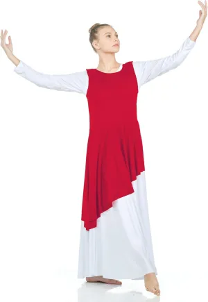 Danzcue Womens Asymmetrical Praise Dance Tunic