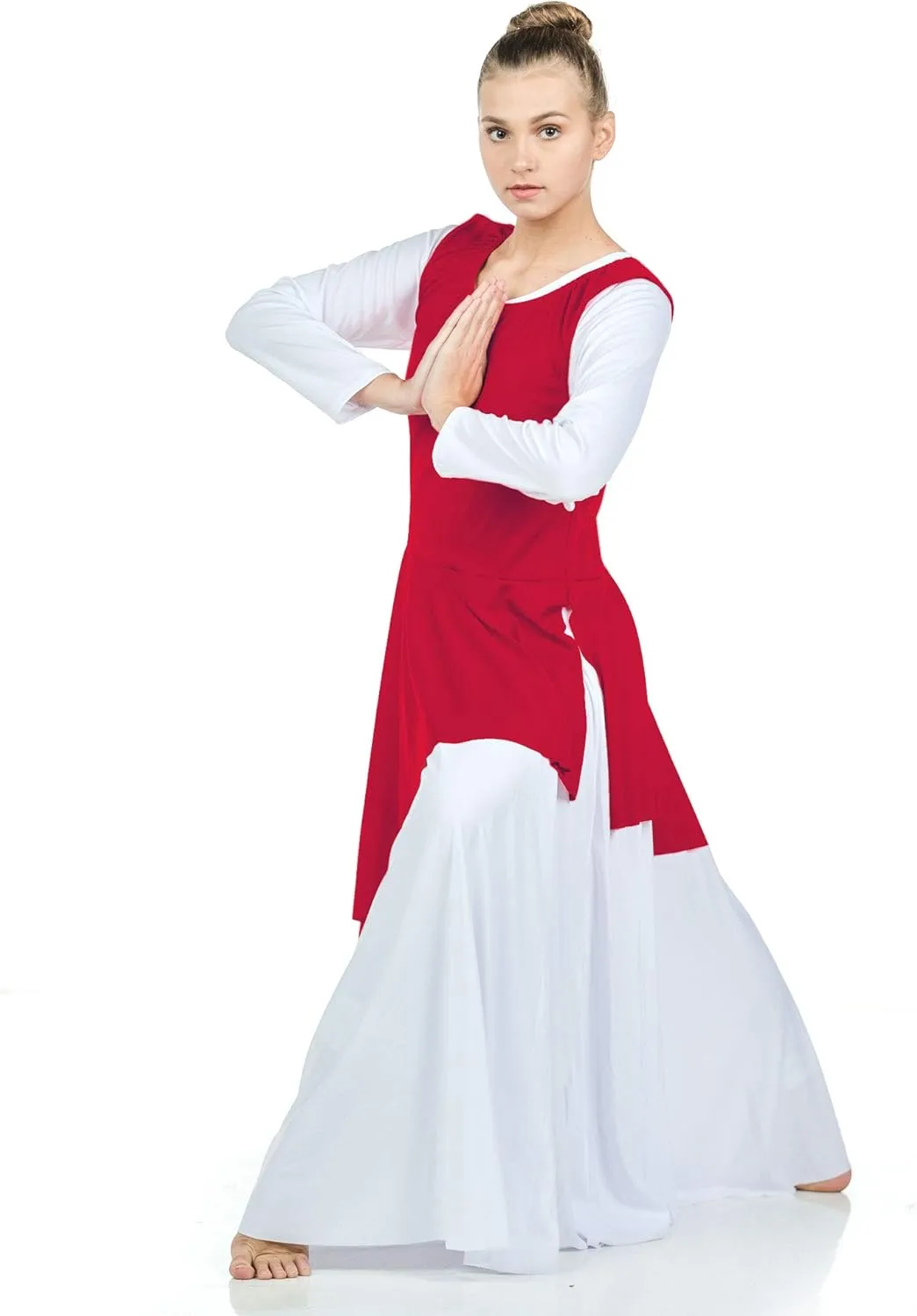 Danzcue Womens Asymmetrical Praise Dance Tunic