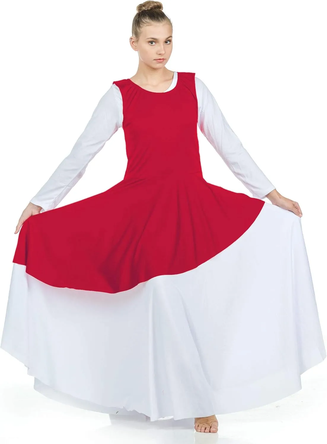 Danzcue Womens Asymmetrical Praise Dance Tunic