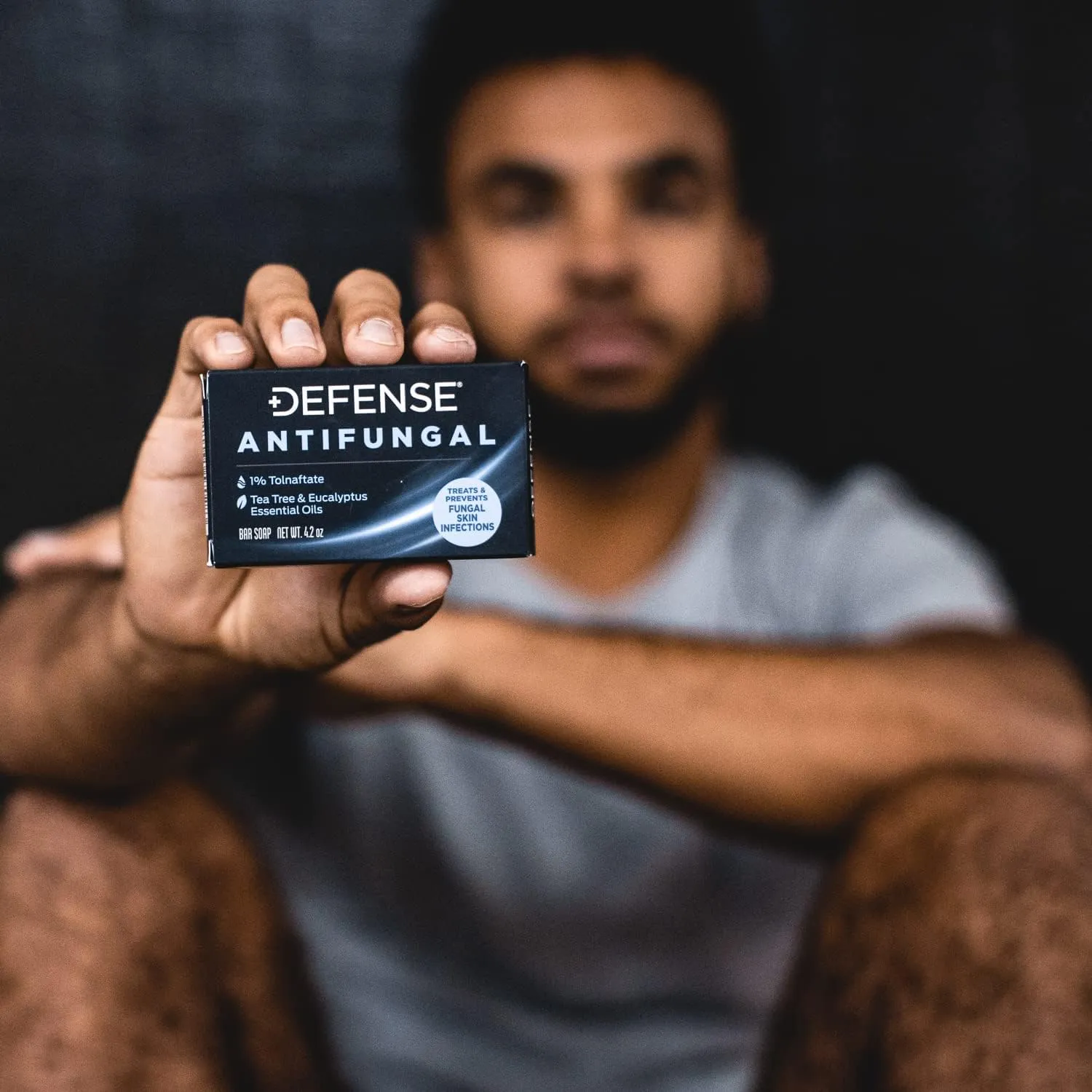 Defense Antifungal Bar Soap | Jock Itch, Ringworm, Athlete's Foot, Skin Fungus | Medicated Anti Fungal Treatment (One Bar with Snap-Tight Case)