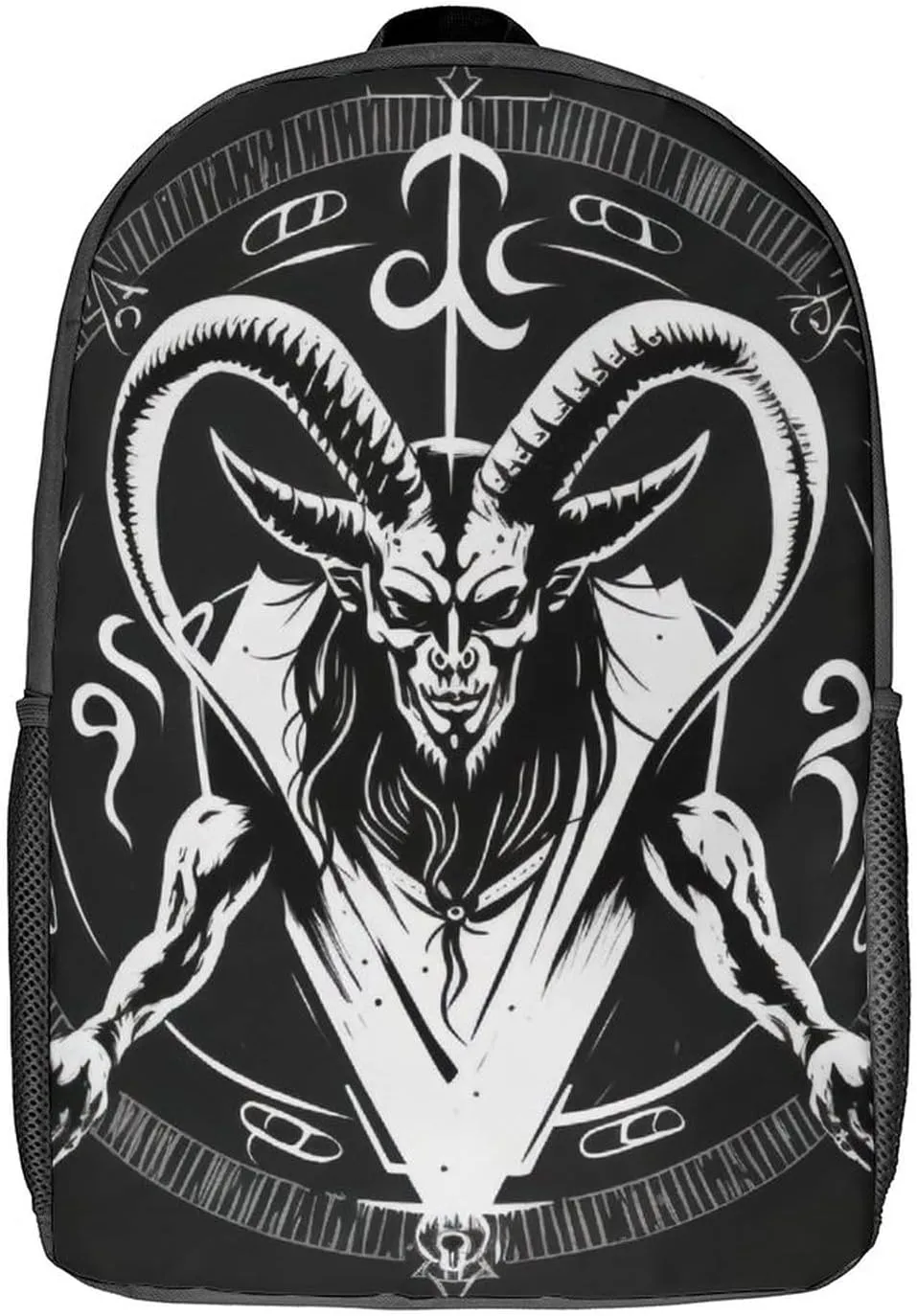 Demon Baphomet Backpack with Adjustable Straps, Suitable for Travel Picnics Activities