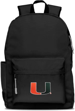 Denco Miami Hurricanes Lightweight 17” Campus Laptop Backpack - Ideal for the Gym, Work, Hiking, Travel, School, Weekends, and Commuting