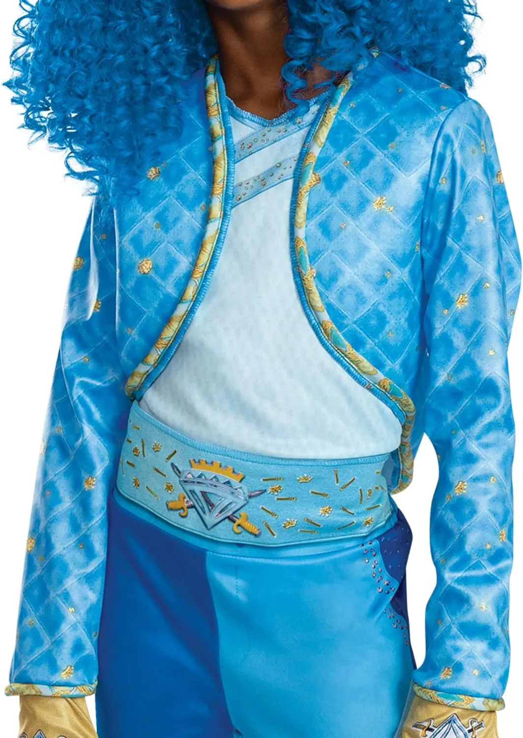Descendants Chloe Deluxe Costume, Official Disney Descendants The Rise of Red Costume Jumpsuit, Wig not Included