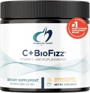 Designs for Health C BioFizz Fizzy Vitamin C Drink Powder High Potency Powder with Bioflavonoids - Immune   Antioxidant Support - Vegan (36 Servings / 144g)