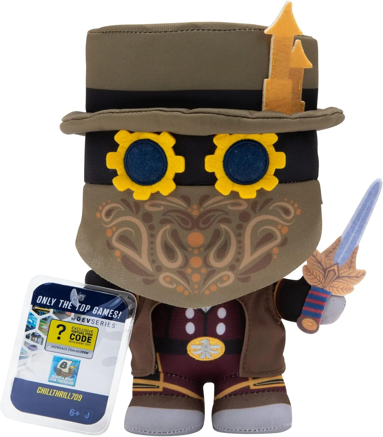 DevSeries Build A Boat for Treasure Collector Bundle - Three Exclusive Virtual Item Codes with Plush, Squooshems, and Hanger