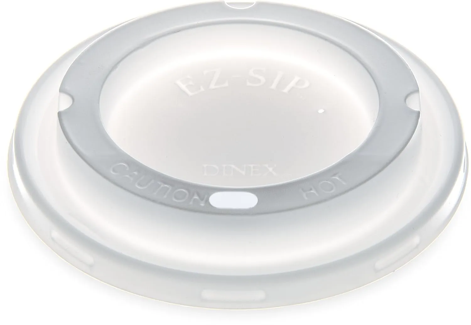Dinex DX30008775 Polystyrene EZ-Sip Disposable Lid, 3-1/2" Diameter, For Turnbury 8oz Insulated Mug and 5oz Insulated Bowl (Case of 1000)