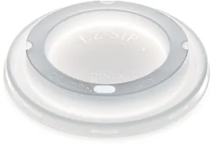Dinex DX30008775 Polystyrene EZ-Sip Disposable Lid, 3-1/2" Diameter, For Turnbury 8oz Insulated Mug and 5oz Insulated Bowl (Case of 1000)