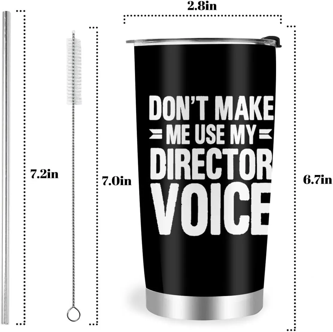 Director Gifts Tumbler, 20oz Stainless Steel Travel Coffee Mug for Band, Art Theater Movie Film, Program Director, Boss Appreciation