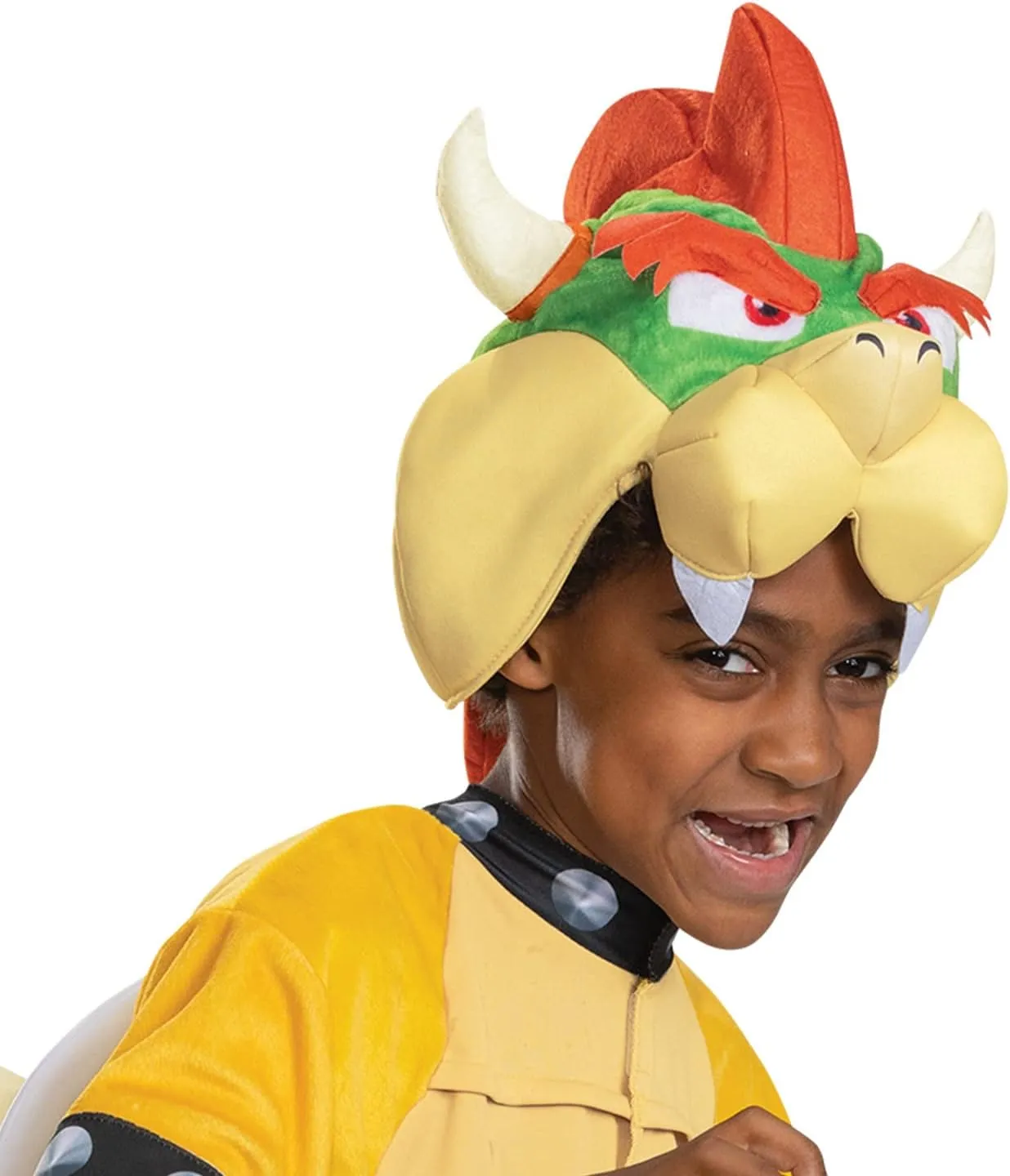 Disguise Bowser Costume Hooded Jumpsuit, Official Super Mario Character Costume for Kids