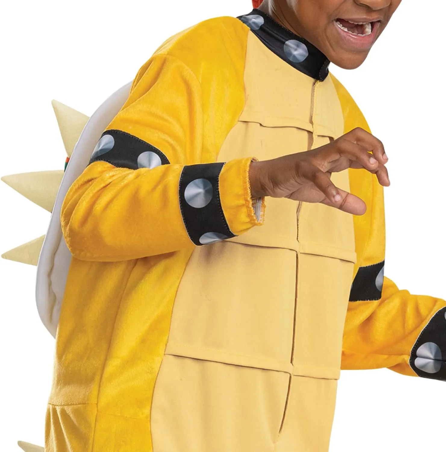 Disguise Bowser Costume Hooded Jumpsuit, Official Super Mario Character Costume for Kids