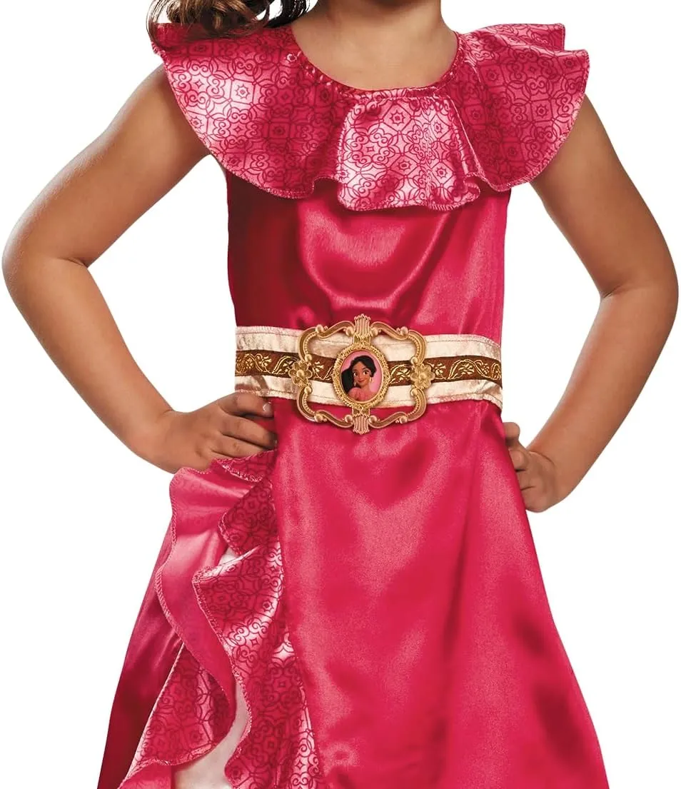 Disguise Disney Elena of Avalor Adventure Classic Girls' Costume Pink/Red/Kaf5 Lavender, XS (3T-4T)