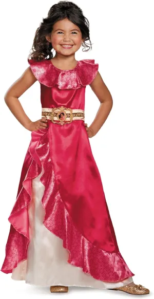 Disguise Disney Elena of Avalor Adventure Classic Girls' Costume Pink/Red/Kaf5 Lavender, XS (3T-4T)